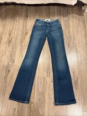 Women’s Bootcut Jeans - Dark Blue mid rise